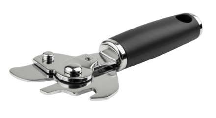 Modern Stainless Steel Can Opener with Ergonomic Handle 1.