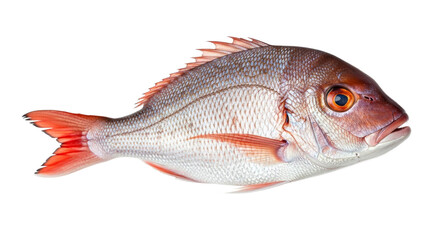 Isolated vibrant red snapper against clean background, fresh catch