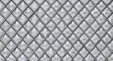 Crystal Stone Pattern Background with Sparkling Clear Gems