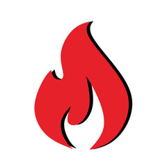 Fire Flame Logo Icon Symbol Sign Design Element