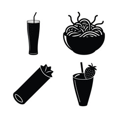 Set of Fast Food Variety Vector Design