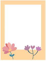 frame with flowers