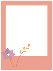 frame with flowers