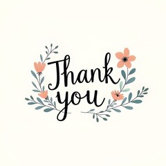 Obraz premium Beautiful thank you card