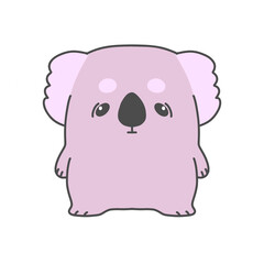 紫色のコアラのキャラクター