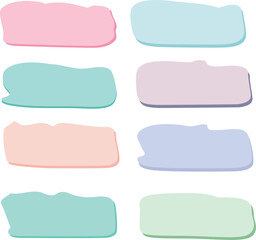 set of colorful watercolor splashes