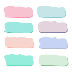 set of colorful watercolor splashes