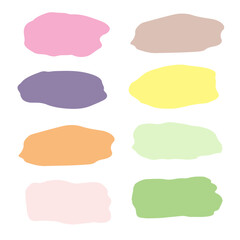 set of colorful watercolor splashes