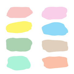 set of colorful watercolor splashes