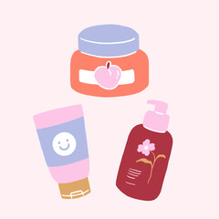 Handdrawn Skincare Element