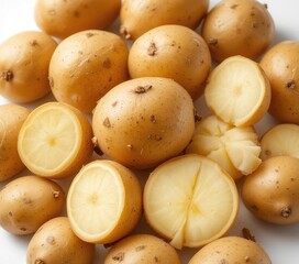 Fresh Organic Potatoes - Whole and Sliced, Ready to Cook
