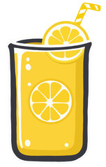 orange juice with lemon