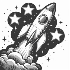 rocket in space