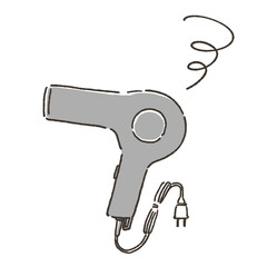 故障したドライヤーのイラスト