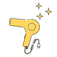 きれいなドライヤーのイラスト