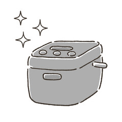 きれいな炊飯器のイラスト