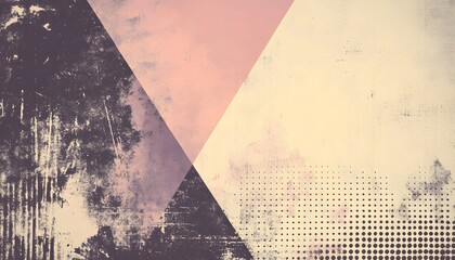 Geometric abstract design with textured layers.