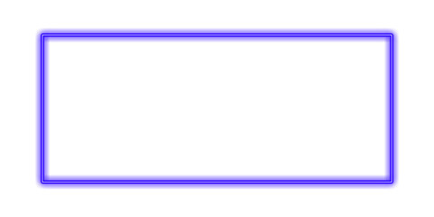 glowing green neon rectangular frame isolated on a transparent background. Bright neon border with blank space for text. Ideal as a glowing banner, mockup, or template. Perfect for decoration, design.