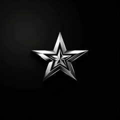 black and white star