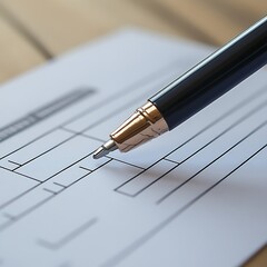 Writing a Check: Close-up of Pen Signing Bank Check, Payment Process, Financial Transaction