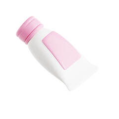 pink and gold Face Cream 3d icon illustration