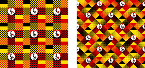 uganda pattern set. plaid background for decoration and etc. vector illustration