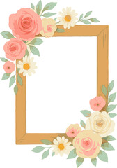 floral framework for photo or congratulation 