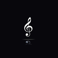 treble clef vector