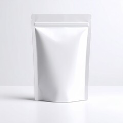 Blank White Stand-Up Pouch Packaging Mockup