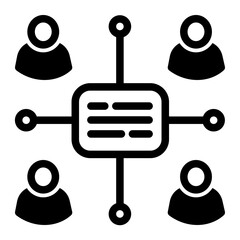 Collaboration Hub Icon - Mixed Style for Team Communication.