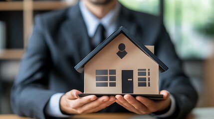 Real Estate Agent Presenting Dream Home: Property Investment & Sales
