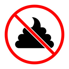 No Poop Sign Icon, Simple Icon Vector Design, best used for presentation, application, web and banner