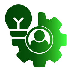 Knowledge Growth Icon - Solid Gradient Style for Educational Development.