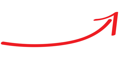 Hand drawn marker Arrows on a background, Hand drawn thin arrow brush icon. Hand-drawn swirling arrows Hand-drawn simple lines. Vector illustration