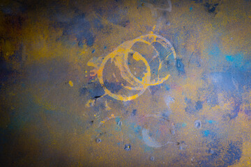 abstract painting bottle bottom