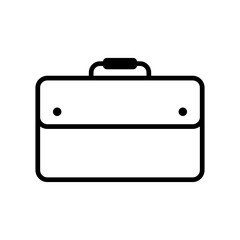 illustration of a suitcase icon on a transparent background, minimalist line icon.