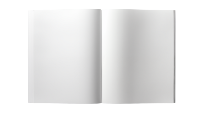 Blank Book Pages Mockup for Design and Layout Presentation Isolated on transparent background - Powered by Adobe