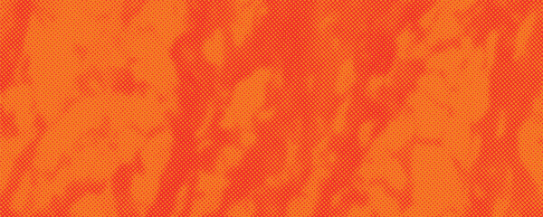 Dots halftone orange color pattern gradient texture with technology digital background. Dots pop art comics with summer background.