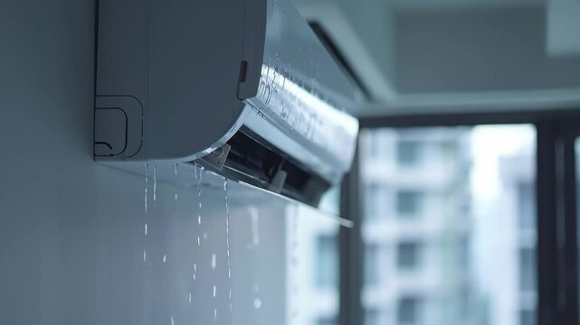 The air conditioner is dripping water.