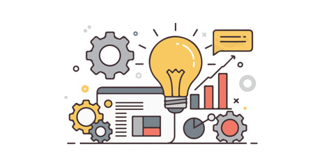 startup flat vector icon, suitable for design and infographic applications