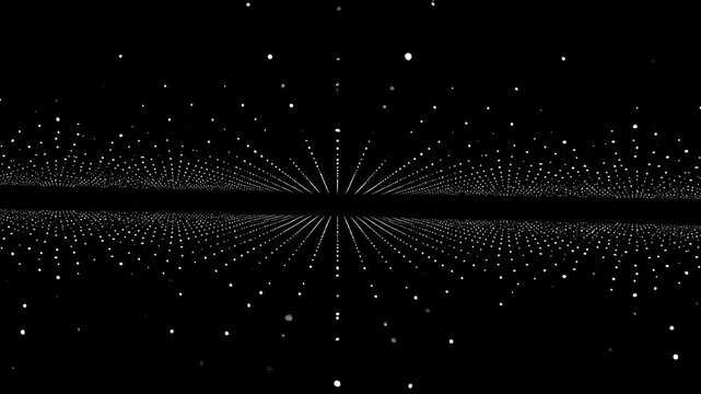 Abstract space dots black background animation motion graphic wallpaper visualizer effect particle design 4k video