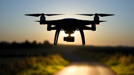 Drone upward shot on countryside