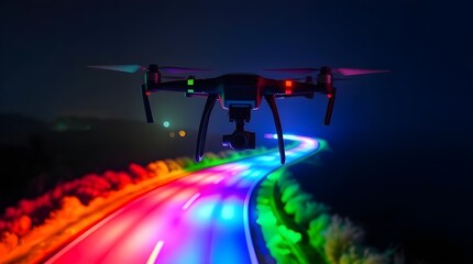 Drone upward shot on countryside