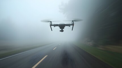 Drone upward shot on countryside