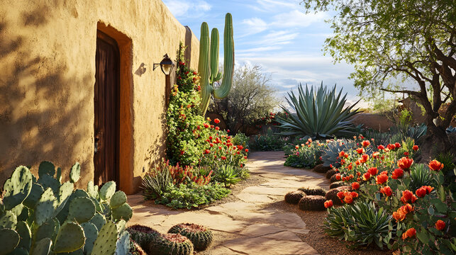 Desert Garden Succulent Patterns Adob F32Bd965 Eb1A