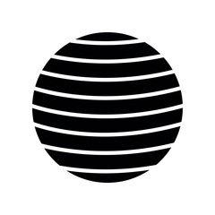 stability ball color flat icon for digital and print projects.
