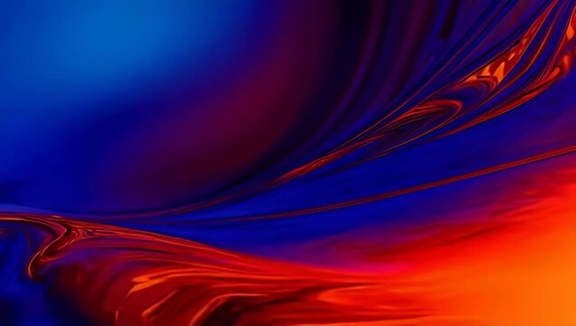An abstract blend of bold colors. The image is a stunning display of contrasting colors that flow and meld together.