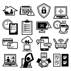 Remote Work Icon Set