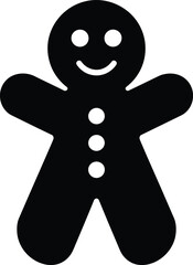 Gingerbread Man Silhouette: A cheerful and inviting gingerbread man silhouette, a classic festive treat, perfect for adding a touch of seasonal charm.
