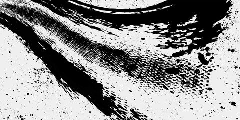 Charcoal Ink Brush Strokes. Abstract Grunge texture Featuring Charcoal Ink Brush Strokes. Paint brush strokes and texture.